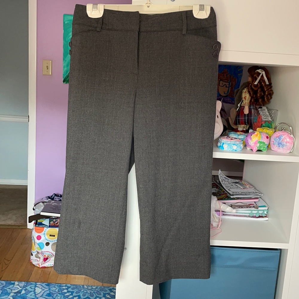 Petite Wool lined cropped pants